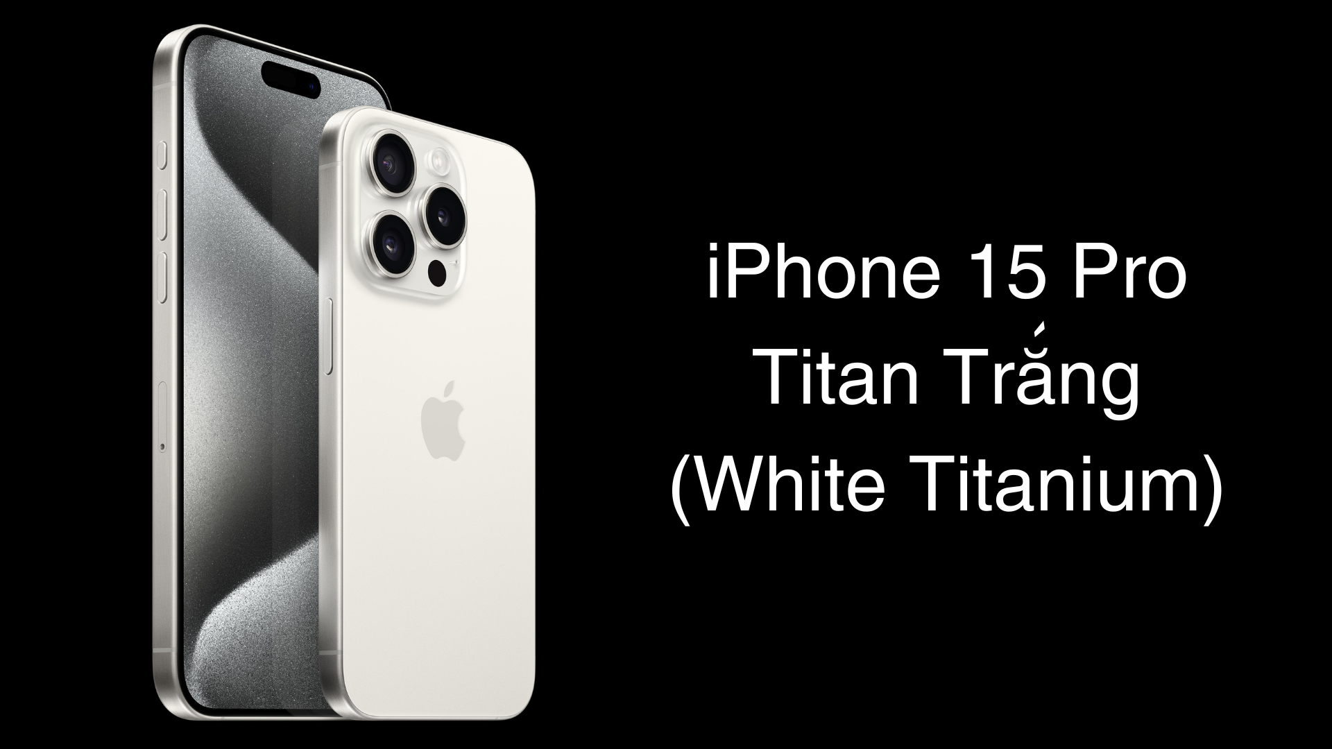 iPhone 15 Pro màu Titan Trắng với sắc trắng thanh lịch, trang nhã, phù hợp cho nhiều outfit thời thượng